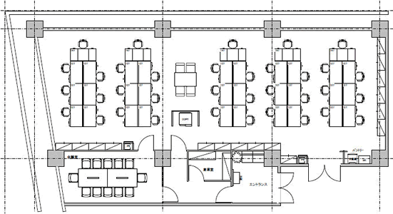 8.オフィス・ビル／貸室面積50坪／収容人数35人